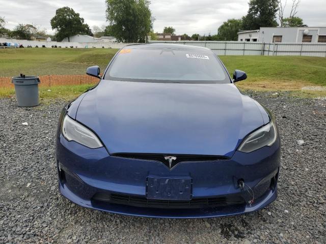 5YJSA1E6XNF477309 - 2022 TESLA MODEL S Կապույտ լուսանկար 5