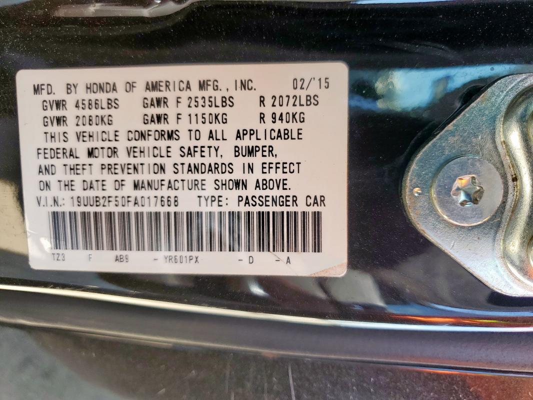 19UUB2F50FA017668 - 2015 ACURA TLX TECH BLACK photo 13