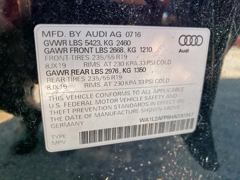 WA1L2AFP8HA030347 - 2017 AUDI Q5 PREMIUM PLUS BLACK photo 14