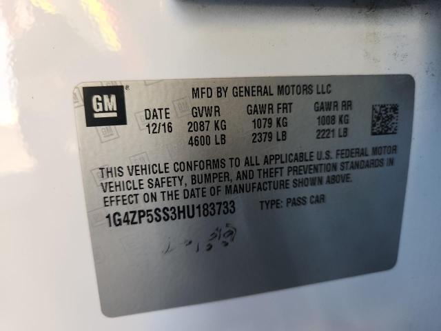 1G4ZP5SS3HU183733 - 2017 BUICK LACROSSE ESSENCE თეთრი ფოტო 12