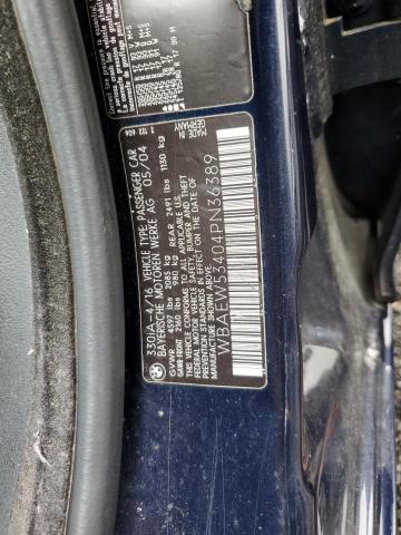 WBAEW53404PN36389 - 2004 BMW 330 XI Mavi fotoğraf 12