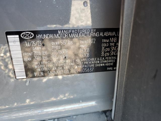 5NMS24AJ8PH605637 - 2023 HYUNDAI SANTA FE SEL 灰色 照片 14