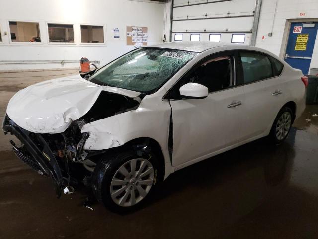 3N1AB7AP9KY211843 - 2019 NISSAN SENTRA S WHITE photo 1