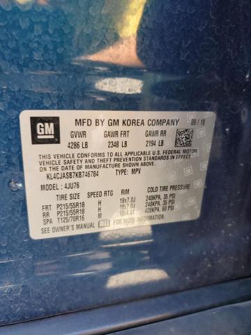 KL4CJASB7KB746784 - 2019 BUICK ENCORE PREFERRED BLUE photo 14