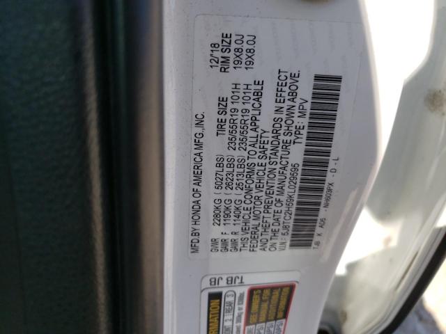 5J8TC2H59KL029595 - 2019 ACURA RDX TECHNOLOGY თეთრი ფოტო 13