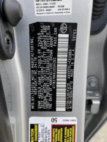 4T1B31HK8JU504362 - 2018 TOYOTA CAMRY LE SILVER photo 13