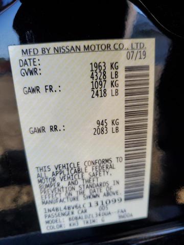 1N4BL4BV6LC131099 - 2020 NISSAN ALTIMA S BLACK photo 13