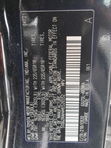 5TDGZRAH4MS526552 - 2021 TOYOTA HIGHLANDER XLE Qara foto 13