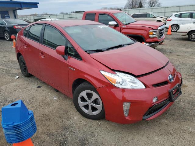 JTDKN3DU6F2004284 - 2015 TOYOTA PRIUS RED photo 4