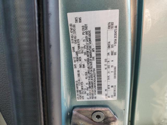 1FMCU9HXXDUA03750 - 2013 FORD ESCAPE SEL GREEN photo 14