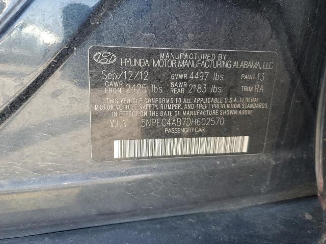 5NPEC4AB7DH602570 - 2013 HYUNDAI SONATA SE 蓝色 照片 12