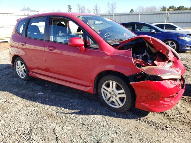 JHMGD37628S026614 - 2008 HONDA FIT SPORT RED photo 4