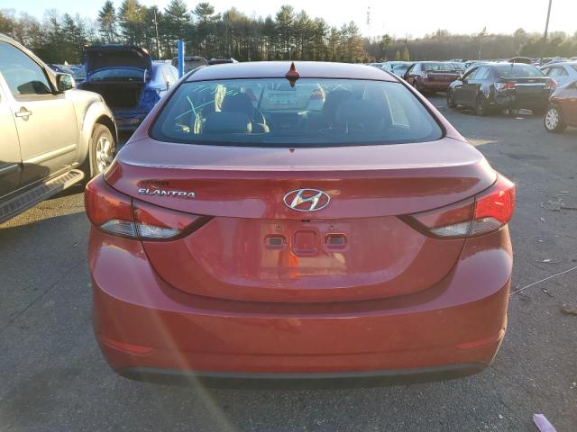 KMHDH4AE1EU155504 - 2014 HYUNDAI ELANTRA SE RED photo 6