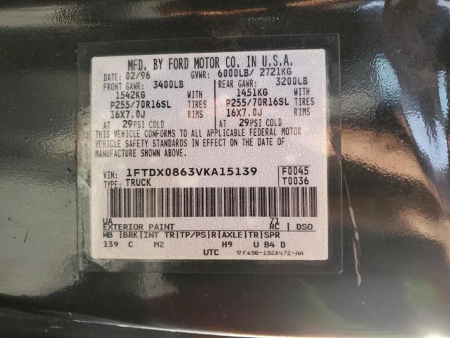 1FTDX0863VKA15139 - 1997 FORD F150 BLACK photo 12