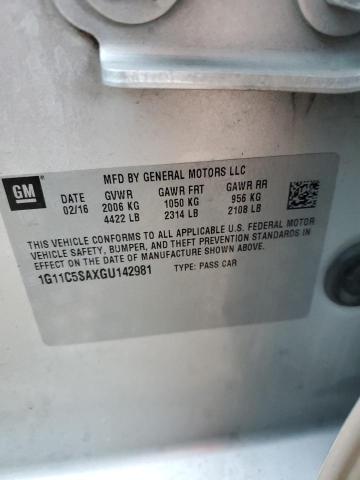 1G11C5SAXGU142981 - 2016 CHEVROLET MALIBU LIM LT 银色 照片 13