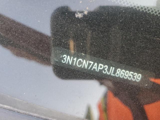 3N1CN7AP3JL869539 - 2018 NISSAN VERSA S RED photo 12