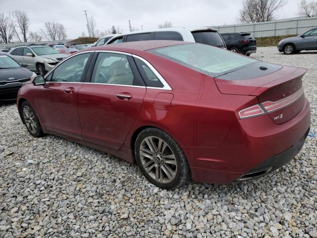 3LN6L2LU8ER802553 - 2014 LINCOLN MKZ HYBRID RED photo 2