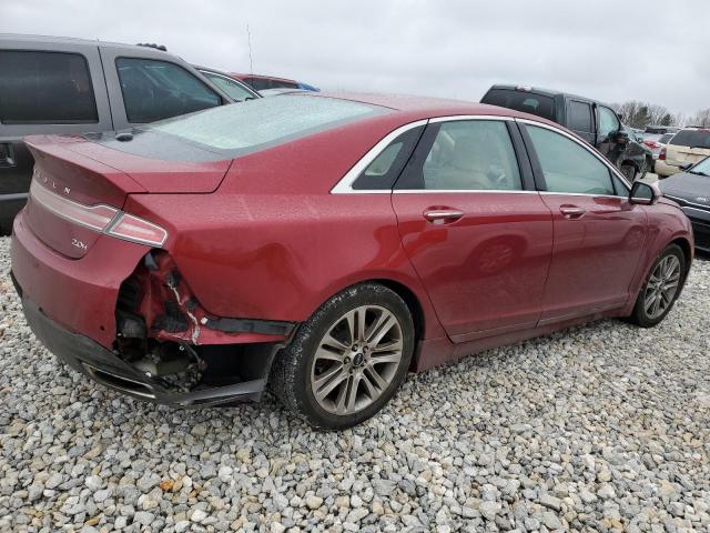 3LN6L2LU8ER802553 - 2014 LINCOLN MKZ HYBRID RED photo 3