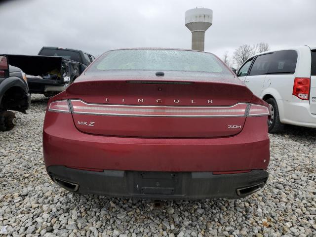 3LN6L2LU8ER802553 - 2014 LINCOLN MKZ HYBRID RED photo 6