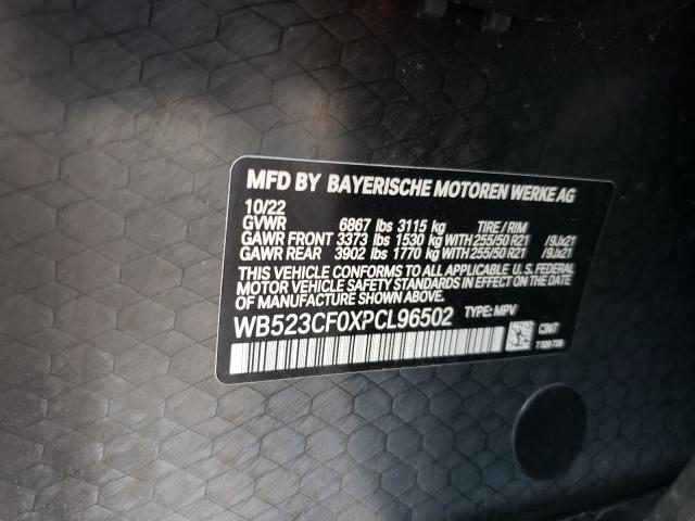 WB523CF0XPCL96502 - 2023 BMW IX XDRIVE50 BLUE photo 14