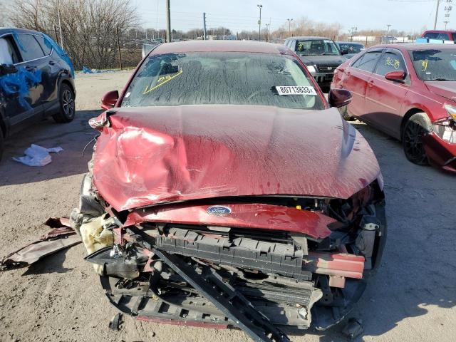 3FA6P0H78GR358051 - 2016 FORD FUSION SE RED photo 5