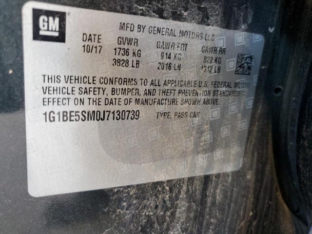 1G1BE5SM0J7130739 - 2018 CHEVROLET CRUZE LT Gris photo 12
