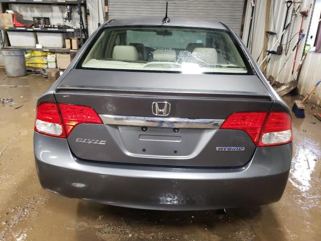 JHMFA3F22AS003150 - 2010 HONDA CIVIC HYBRID GRAY photo 6