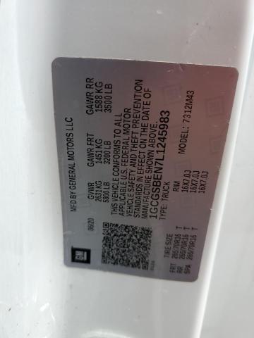 1GCGSBEN7L1245983 - 2020 CHEVROLET COLORADO WHITE photo 12