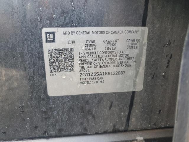 2G11Z5SA1K9122087 - 2019 CHEVROLET IMPALA LT Қара фото 13