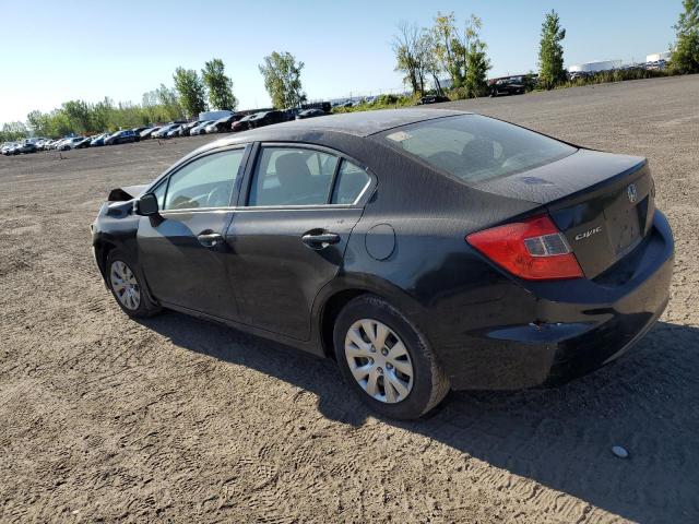 2HGFB2F49CH038774 - 2012 HONDA CIVIC LX BLACK photo 2
