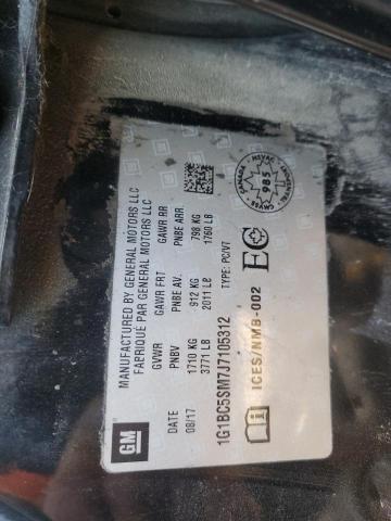 1G1BC5SM7J7105312 - 2018 CHEVROLET CRUZE LS შავი ფოტო 12