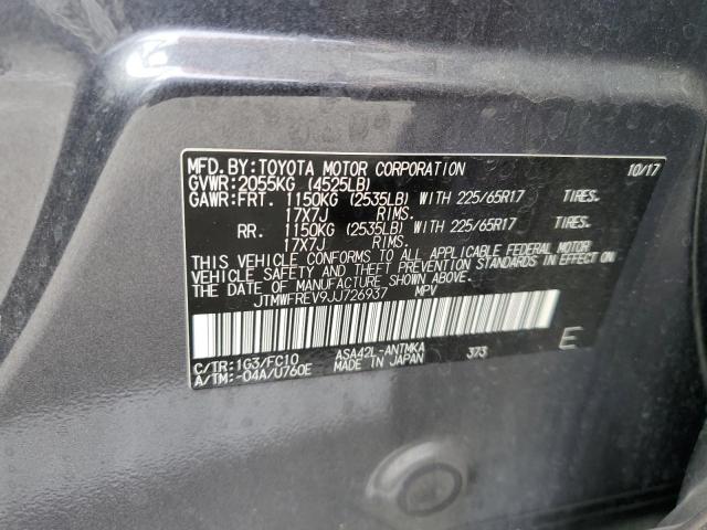 JTMWFREV9JJ726937 - 2018 TOYOTA RAV4 ADVENTURE GRAY photo 13