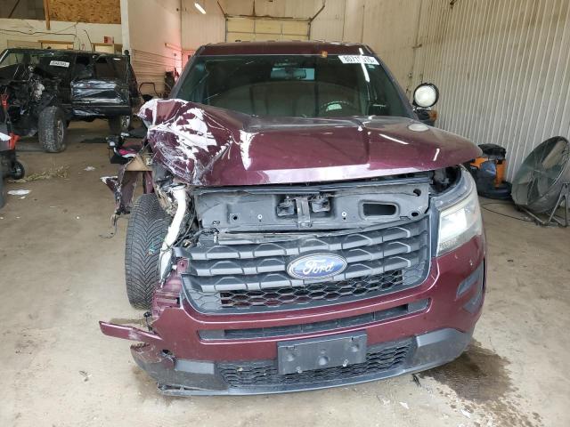 1FM5K8AR6HGC72207 - 2017 FORD EXPLORER POLICE INTERCEPTOR BURGUNDY photo 5