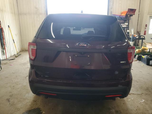 1FM5K8AR6HGC72207 - 2017 FORD EXPLORER POLICE INTERCEPTOR BURGUNDY photo 6