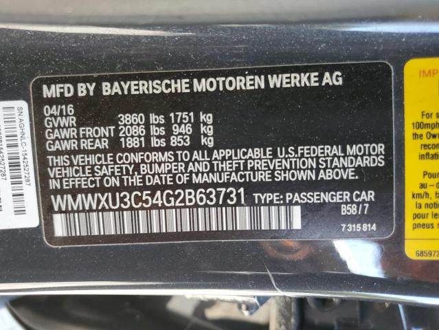 WMWXU3C54G2B63731 - 2016 MINI COOPER S 石墨色 照片 12