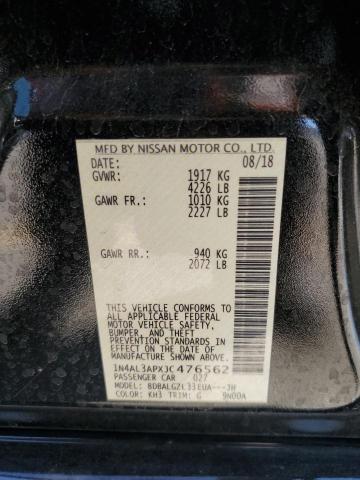 1N4AL3APXJC476562 - 2018 NISSAN ALTIMA 2.5 შავი ფოტო 12