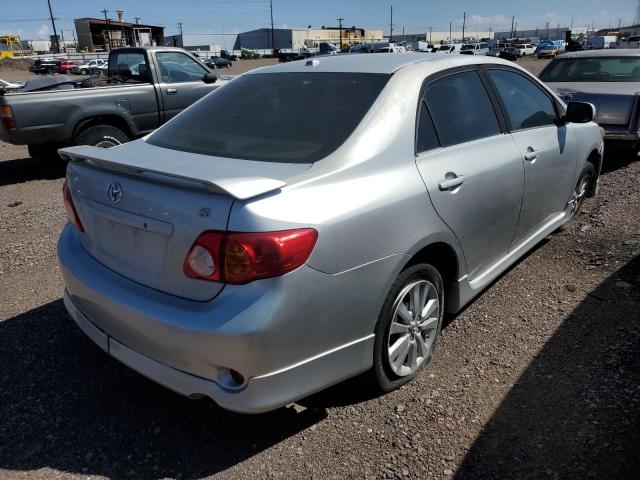 1NXBU40E09Z074987 - 2009 TOYOTA COROLLA BASE Srebrny zdjęcie 3