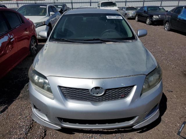 1NXBU40E09Z074987 - 2009 TOYOTA COROLLA BASE Srebrny zdjęcie 5