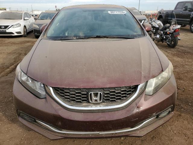 19XFB2F96DE262169 - 2013 HONDA CIVIC EXL ბურგუნდია ფოტო 5