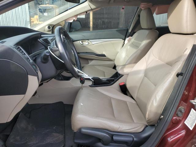 19XFB2F96DE262169 - 2013 HONDA CIVIC EXL ბურგუნდია ფოტო 7