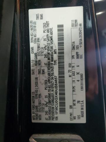 1FMCU0GX4DUB84857 - 2013 FORD ESCAPE SE BLACK photo 13