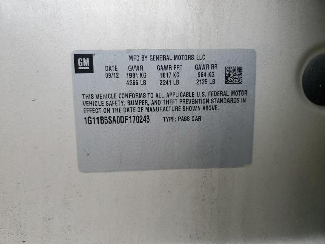 1G11B5SA0DF170243 - 2013 CHEVROLET MALIBU LS Gold Foto 12