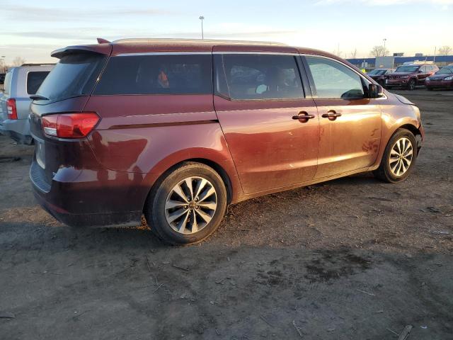 KNDMC5C17F6047106 - 2015 KIA SEDONA EX BURGUNDY photo 3