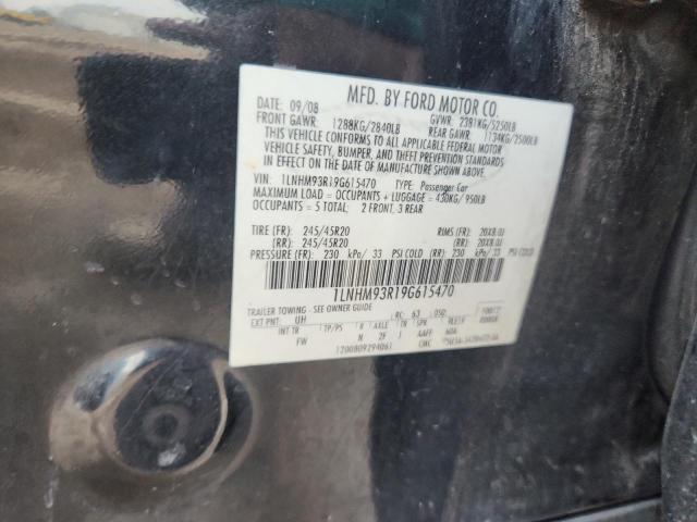 1LNHM93R19G615470 - 2009 LINCOLN MKS BLACK photo 12
