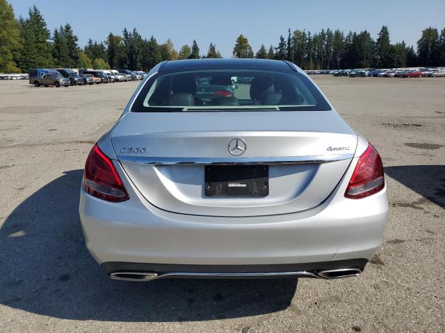 55SWF4KB8GU099952 - 2016 MERCEDES-BENZ C 300 4MATIC SILVER photo 6