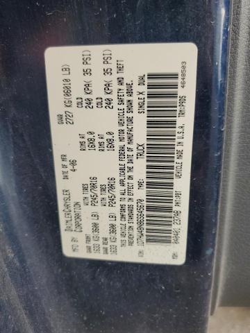 1D7HW48N86S645670 - 2006 DODGE DAKOTA QUAD SLT ლურჯი ფოტო 12