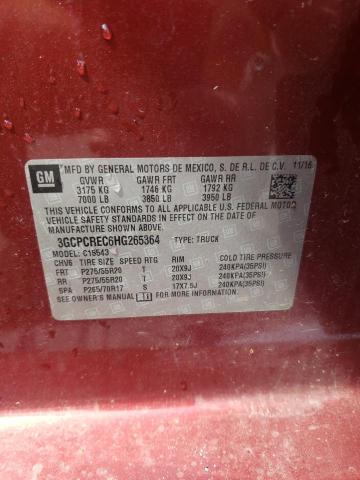 3GCPCREC6HG265364 - 2017 CHEVROLET SILVERADO C1500 LT RED photo 12