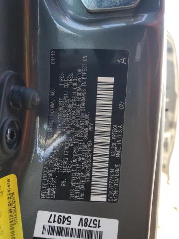 5TDKK3DC0CS219194 - 2012 TOYOTA SIENNA LE GRAY photo 13