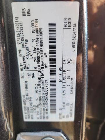 1FMCU9HD4KUC07589 - 2019 FORD ESCAPE SEL Boz foto 14