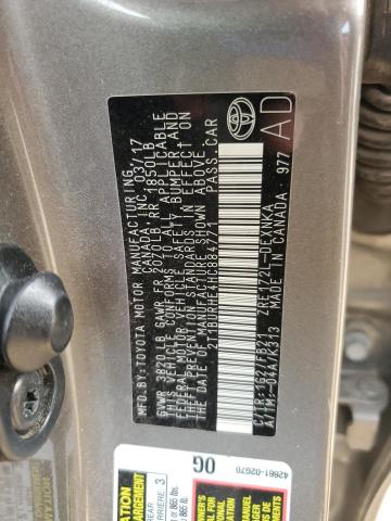 2T1BURHE4HC884771 - 2017 TOYOTA COROLLA L GRAY photo 13